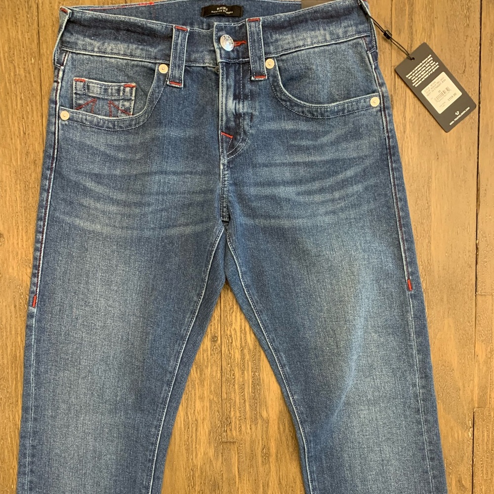 True Religion Men’s Jeans Perfect Condition Relaxed Straight 28 Waist 32 Inseam - Picture 3 of 4